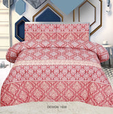 Quilted Bedspread Printed 3-Piece-Pink